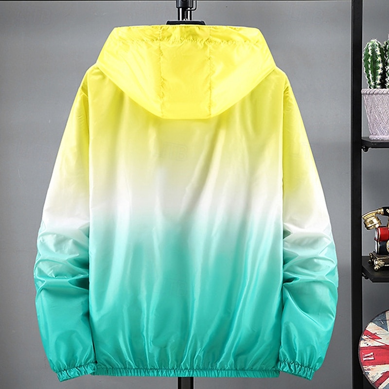 Herren Leichte Jacke Outdoorjacke Sommerjacke Urlaub Täglich Sonnenschutz Schnelltrocknend Tasche Sommer Frühling Schrittweise Mode Klassisch Mit Kapuze Regulär Gelb Rosa Blau Orange Jacken 2025 - $12.99 –P6