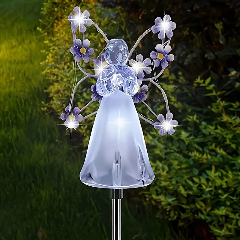 1/2 Pcs Solar Angel Lights Garden Pile Light LED Angel Solar Landscape Lawn Light for Cemetery Grave Memorial Gift Christmas Lawn Yard Walkway Landscape Decoration 2025 - $21.99 –P7