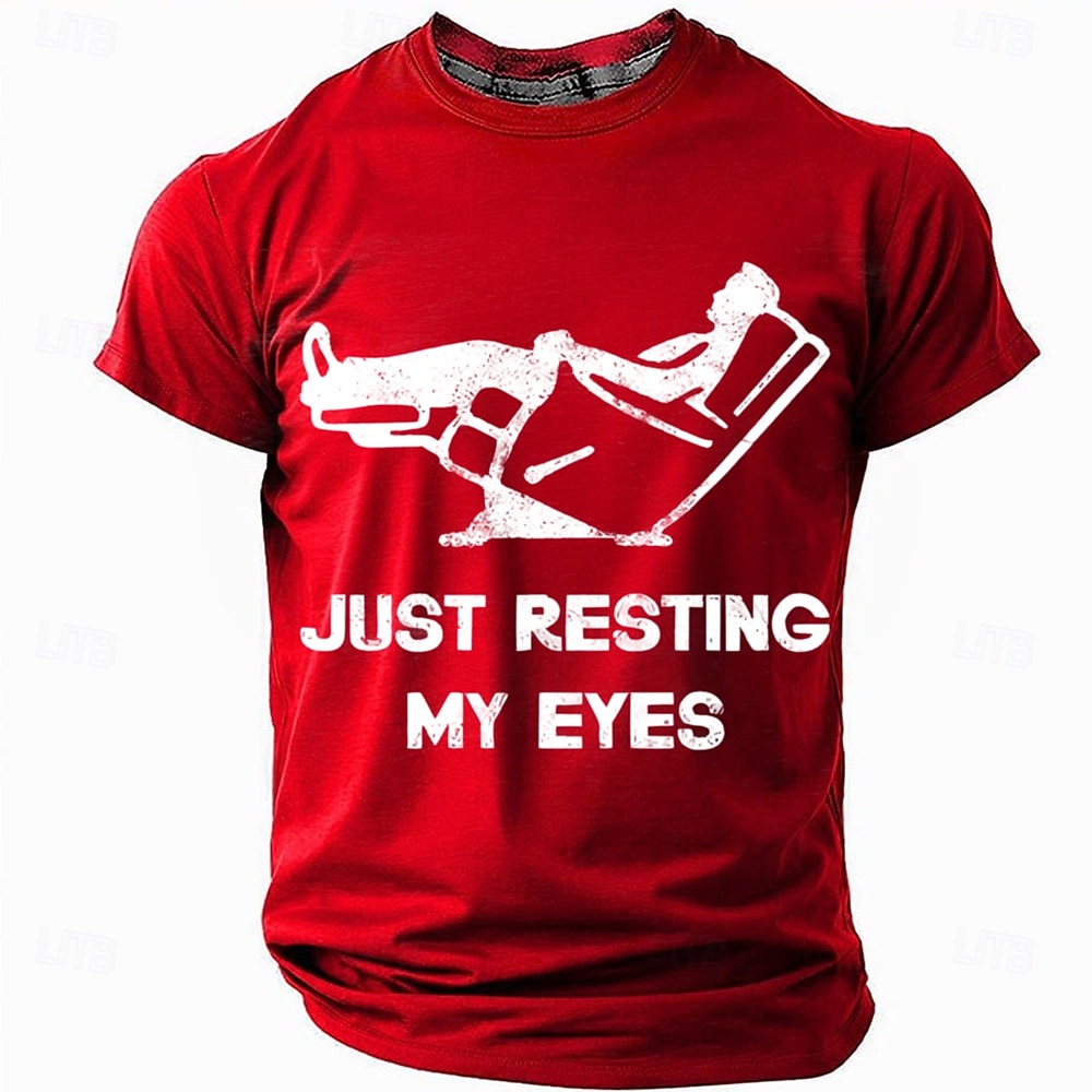 Herren Im Ruhestand T Shirt Kurzarm T-Shirt 3D-Druck Rundhalsausschnitt Hemd Mode Täglich Basic Straße Lässig Täglich Schwarz Rote Blau Sommer Frühling Bekleidung S M L XL XXL XXXL 2025 - $17.99 –P1