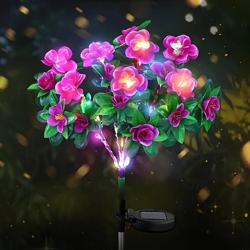 1 lampe solaire à LED de 1 W pour allée &Lanternes solaires décoratives à 2 modes, rouge, jaune, violet, 3 V, éclairage extérieur, cour, jardin, 42 LED, Noël, Thanksgiving de 2025 ? $19.99 –P4