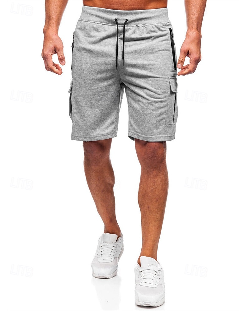 Homme Short athlétique Shorts de survêtement Shorts Shorts d'été Avec Poches Cordon de serrage Taille Élastique Uni Confort Respirant Court Extérieur Sports Classique Occasionnel Noir Gris Claire de 2025 ? $18.99 –P6