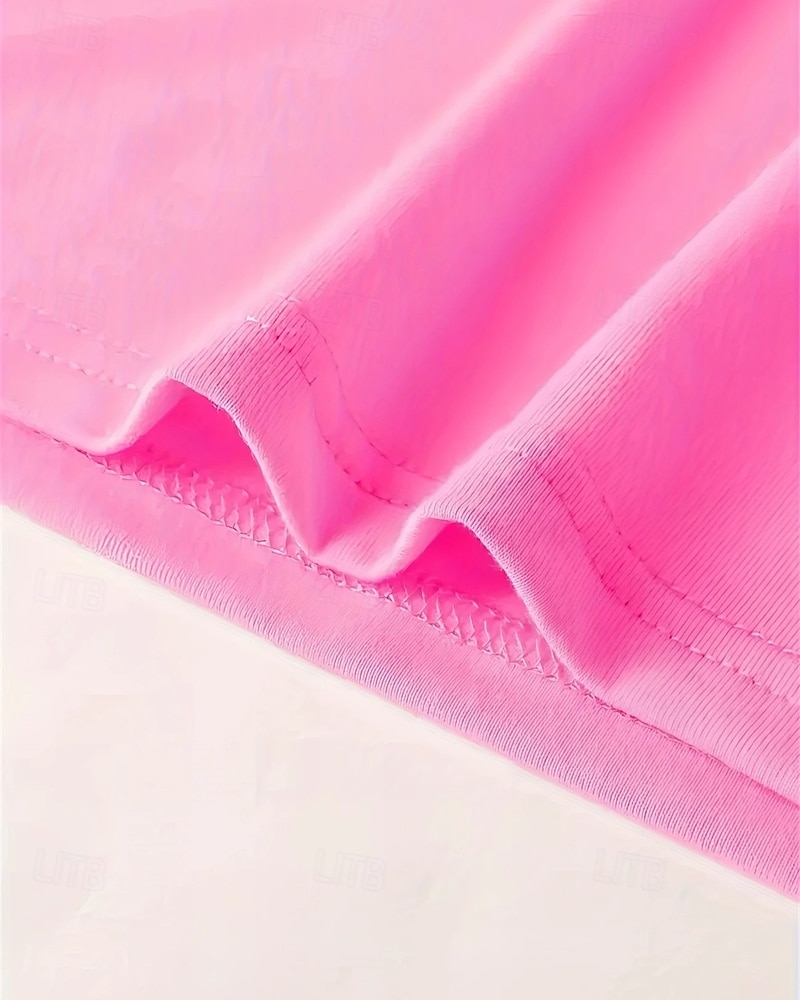 Girls' 3D Letter T shirt Tee Short Sleeve Summer Spring Fashion Basic Kids 4-12 Years Crew Neck Outdoor Casual Daily Regular Fit 2026 - $11.99 –P3