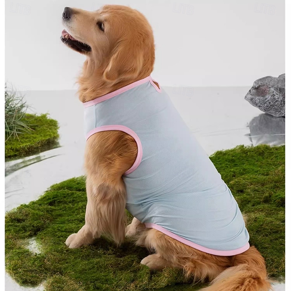 Hunde-Shirts, schnelltrocknende, weiche, dehnbare Haustier-T-Shirts mit reflektierendem Etikett, Tanktop, ärmellose Weste, Sonnenschutz, Hundekleidung für große Hunde 2026 - $15.49 –P6
