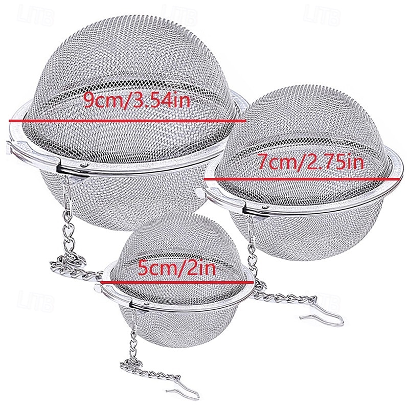 Set da 3 pezzi in acciaio inossidabile, infusore per tè a maglie extra fini, per tè in foglie, colini da tè, infusore per tè, filtro per tè, spezie ed erbe aromatiche. del 2025 a $10.49 –P1