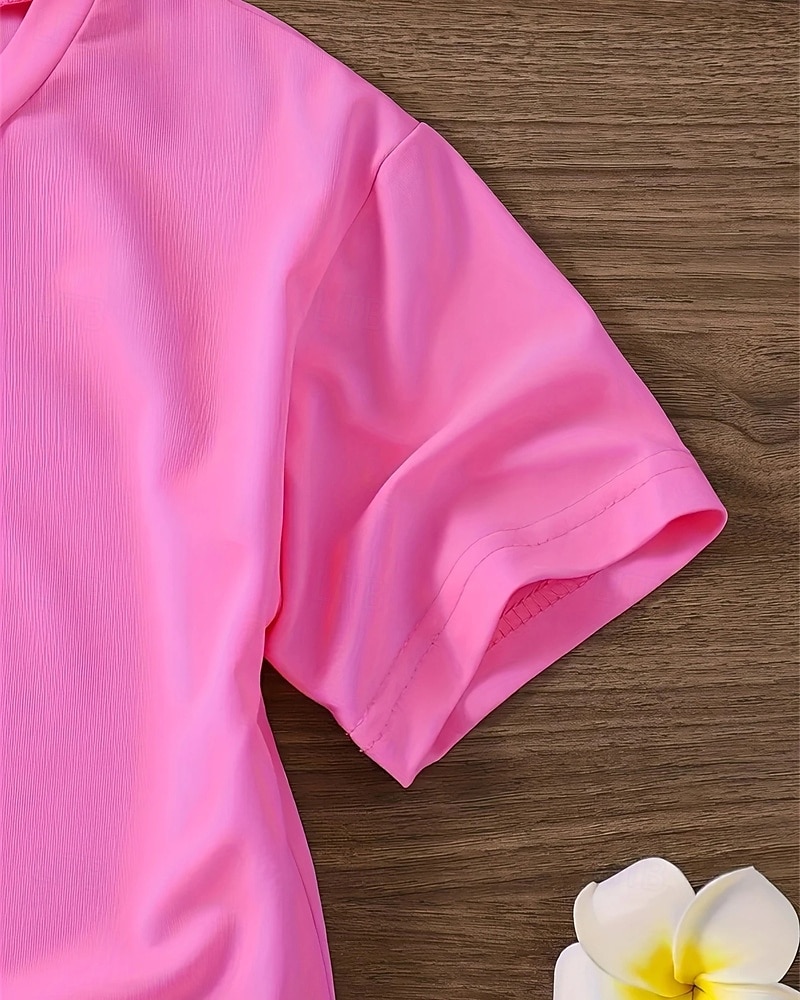 Girls' 3D Letter T shirt Tee Short Sleeve Summer Spring Fashion Basic Kids 4-12 Years Crew Neck Outdoor Casual Daily Regular Fit 2026 - $11.99 –P5