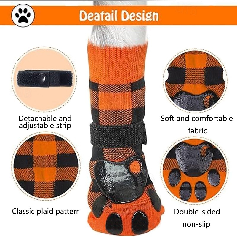 Anti-Rutsch-Hundesocken, um das Lecken der Pfoten zu verhindern. Hundeschuhe für heiße Straßen. Hundestiefel für kleine, mittelgroße und große ältere Hunde. Traktionskontrollstiefel. &Pfotenschutz für 2025 - $15.49 –P7