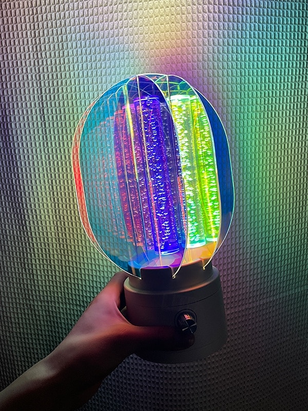 Luminária de mesa recarregável sem fio com efeito aurora, luz noturna para quarto com rotação de 360 graus, luminária de mesa operada por bateria para sala de estar, luminária pequena para estação de de 2025 por $55.99 –P7