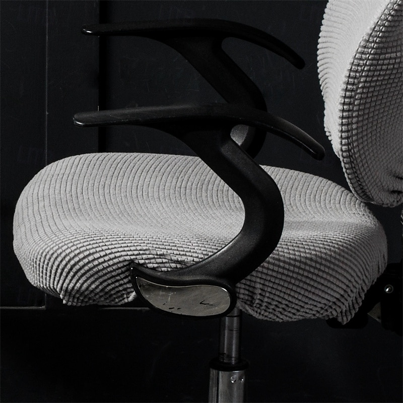 kontorstoltrekk tykkere solid kontordatamaskin spandex delt setetrekk universelt kontor støvtett lenestoltrekk vanntett separat sittetrekk 2025 - $6.49 –P13
