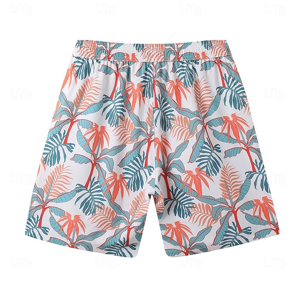 Voor heren Korte broek Strandshorts Trekkoord Grafisch Blad dier Ademend Sneldrogend Knielengte Buiten Vakantie Huis Vakantie Etnische stijl Meerblauw Leger groen Rekbaar 2025 - $16.49 –P9