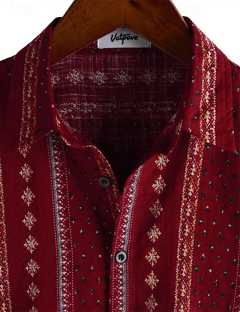 Retro Cikánský 70. léta Tričko Havajské košile Hippie Etno Geleneksel Maškarní kostým Pánské předvečer Všech svatých Karneval hudební festival Plážová dovolená Retro tematická párty Dospělé Tričko 2025 - $25.99 –P11