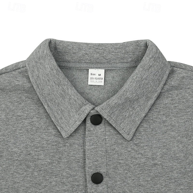 Men's Shirt Jacket Transition Jacket Daily Lightweight Pocket Summer Spring Plain Casual Lapel Light Grey Army Green Jacket 2025 - $22.99 –P6