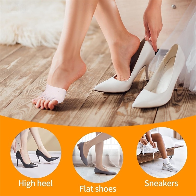 4 páry silikonových oddělovačů prstů, korektorů bunionů pro ženy a muže, prodyšné a měkké vložky do prstů pro úlevu od bolesti nohou a správné zarovnání 2026 - $15.99 –P6