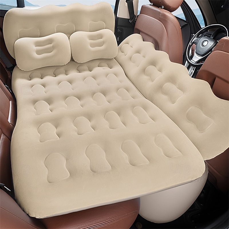 Colchão de ar inflável para carro com bomba, assento traseiro reforçado, cama de viagem para acampamento, colchonete para dormir no banco traseiro de 2025 por $64.99 –P4