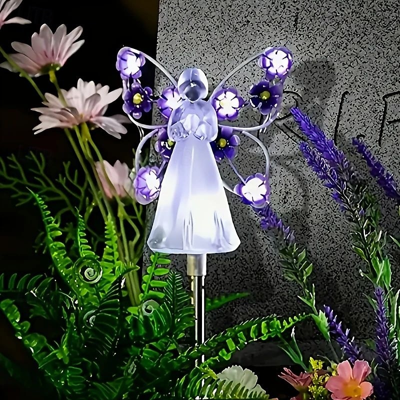 1/2 Pcs Solar Angel Lights Garden Pile Light LED Angel Solar Landscape Lawn Light for Cemetery Grave Memorial Gift Christmas Lawn Yard Walkway Landscape Decoration 2025 - $21.99 –P6