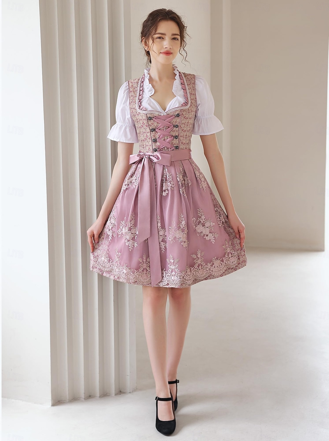 Oktoberfest Lace Dress Dirndl Dirndl Blouse Maid Bavarian German Munich Wiesn Women's Carnival Beer Festival Traditional Style Cloth 2026 - $72.99 –P3