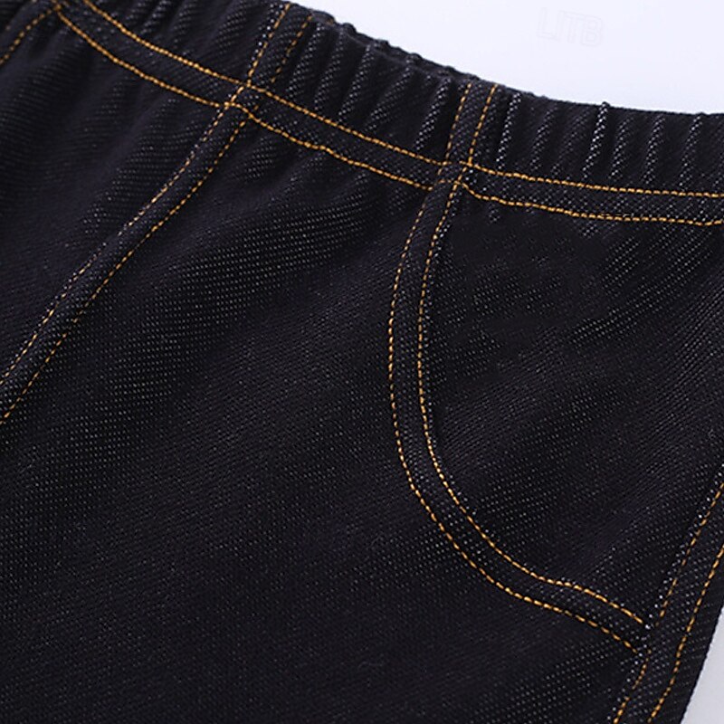 Kids Girls' Leggings Solid Color Daily School 4-12 Years Spring Black Navy Blue 2025 - $11.99 –P6