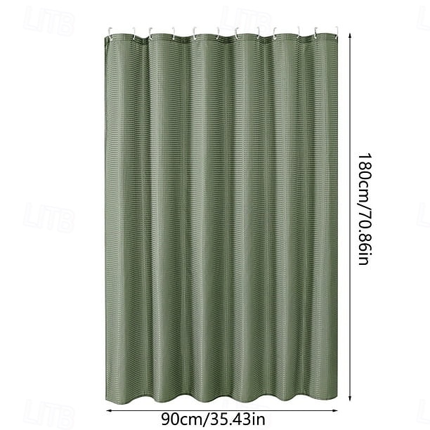 Luxury Waffle Weave Shower Curtain 180cm*180cm(70"*70") Water Repellent Bathroom Bathtub Cloth Fabric Shower Curtain Set, Hole-Free Toilet Partition Curtain for Separating Dry Wet Area 2025 - $19.99 –P1