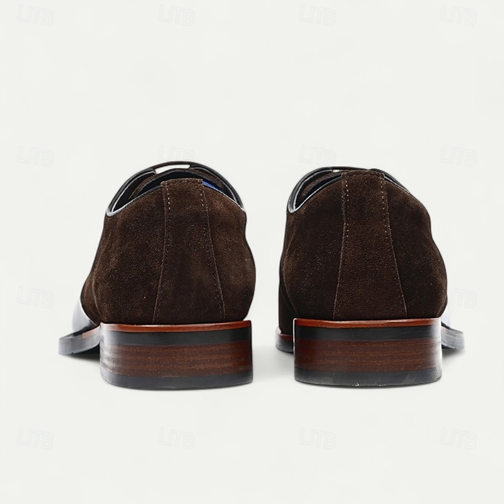 Herren-Schnürschuhe aus hochwertigem braunem Leder mit Brogue-Details – elegante Schuhe für Gala-Dinner, formelle Bälle und Abendveranstaltungen 2025 - $109.99 –P8