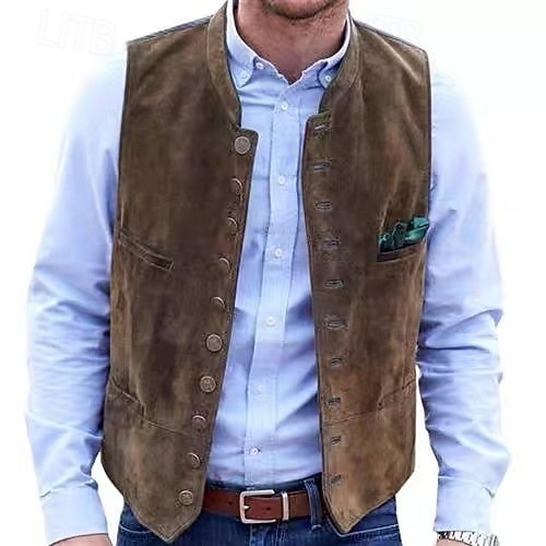 Oktoberfest Trachtenweste Bayerisch Deutsch München Wiesn Herren Hochzeit Party Stoff im traditionellen Stil 2026 - $44.99 –P1