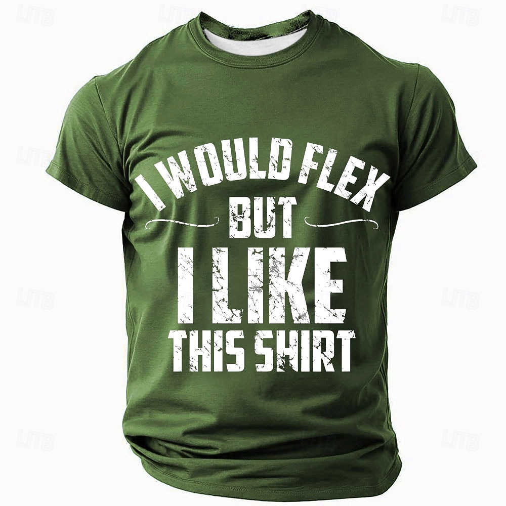 Herren Lustiger Slang T Shirt Kurzarm T-Shirt 3D-Druck Rundhalsausschnitt Hemd Mode Täglich Lustig Straße Lässig Täglich Schwarz Rote Blau Sommer Frühling Ganzjahres Bekleidung S M L XL XXL XXXL 2025 - $17.99 –P1