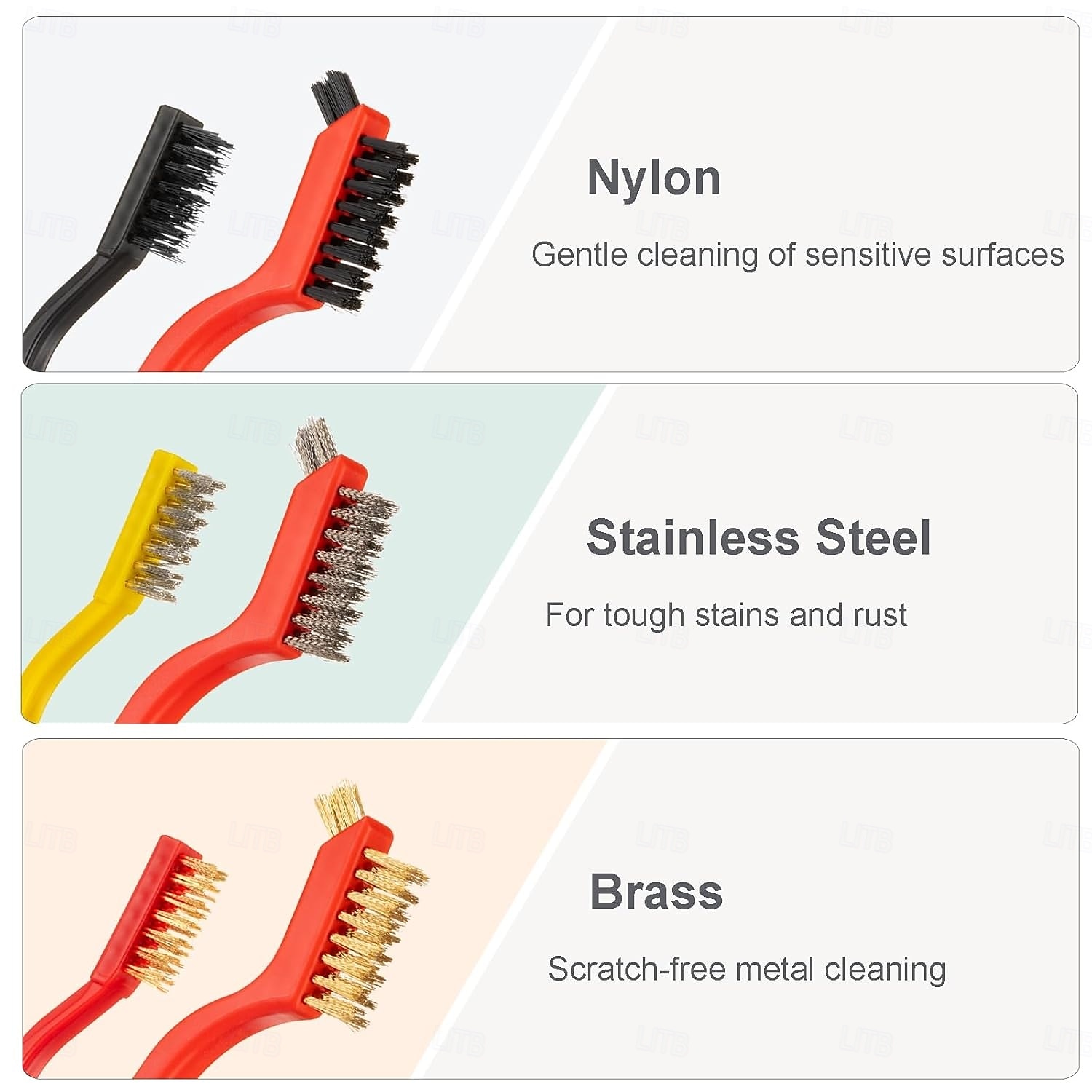 6 Pieces Wire Brush with 1 Pc Scraper Set - Small Stainless Steel  Brass and Nylon Brushes for Paint & Dirt Removal  Rust and Metal Cleaning - for Kitchen  Workshop and Small Deep Cleaning Tasks 2025 - $11.99 –P2