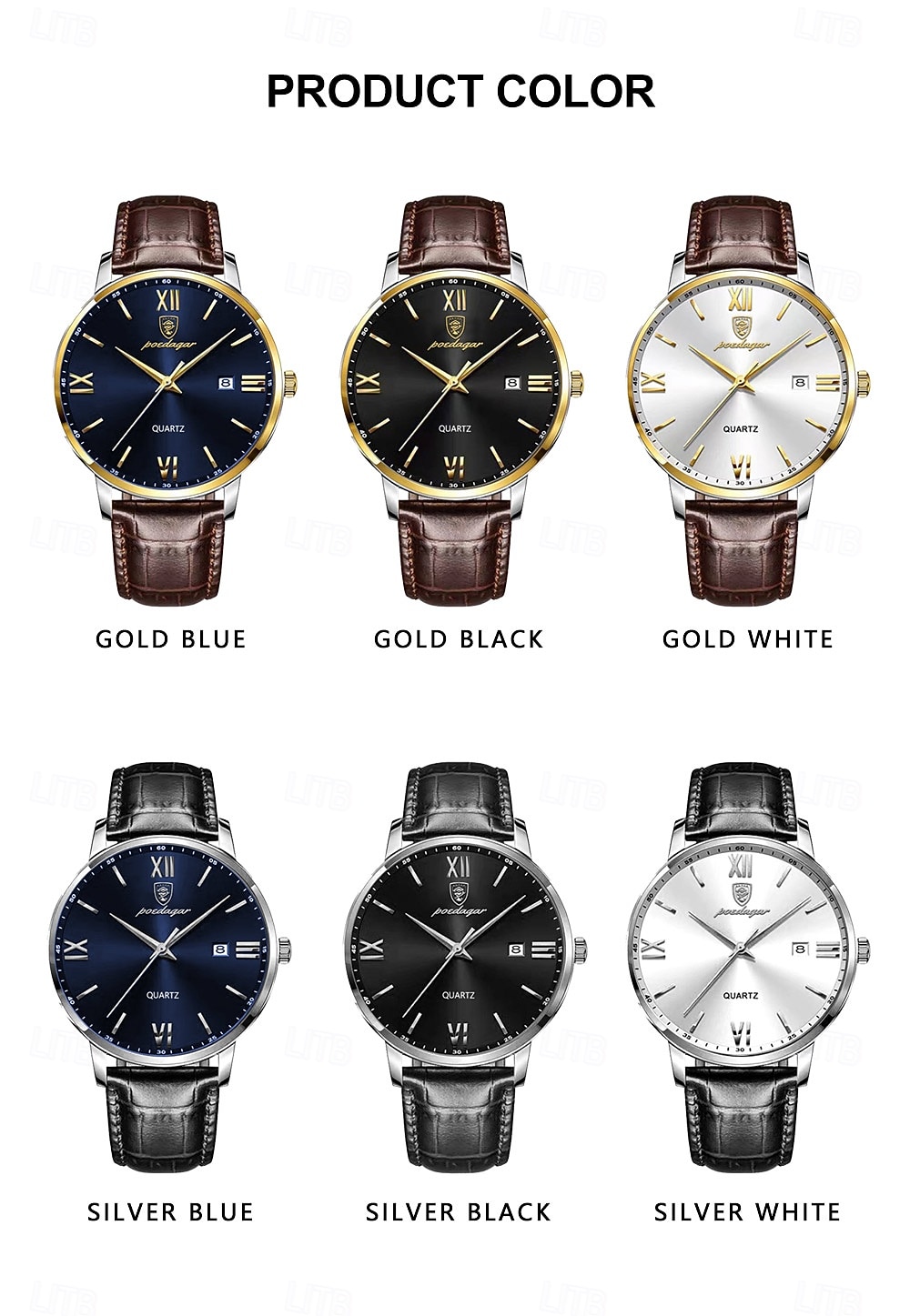 826 Men's Quartz Watch – Ultra-Thin Alloy Case, Leather Strap, Luminous Hands, Date Display, 30M Waterproof, Classic Business Style 2026 - $32.99 –P6