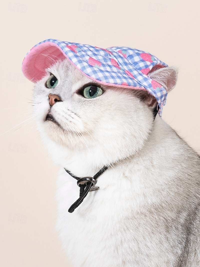 Gorra de béisbol para perro, visera playera de verano para perro y gato con agujeros para las orejas, tocado ajustable para cachorros 2025 - $15.49 –P14