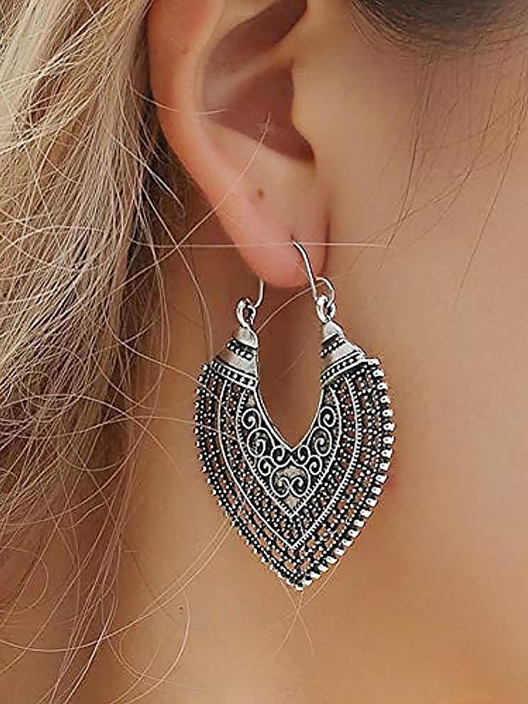 Vintage bohemske øredobber til dame – lette øredobber i tribal stil med krok for kvinner – ideelle for festivaler, fester, uformelle antrekk og gaver 2025 - $7.99 –P1