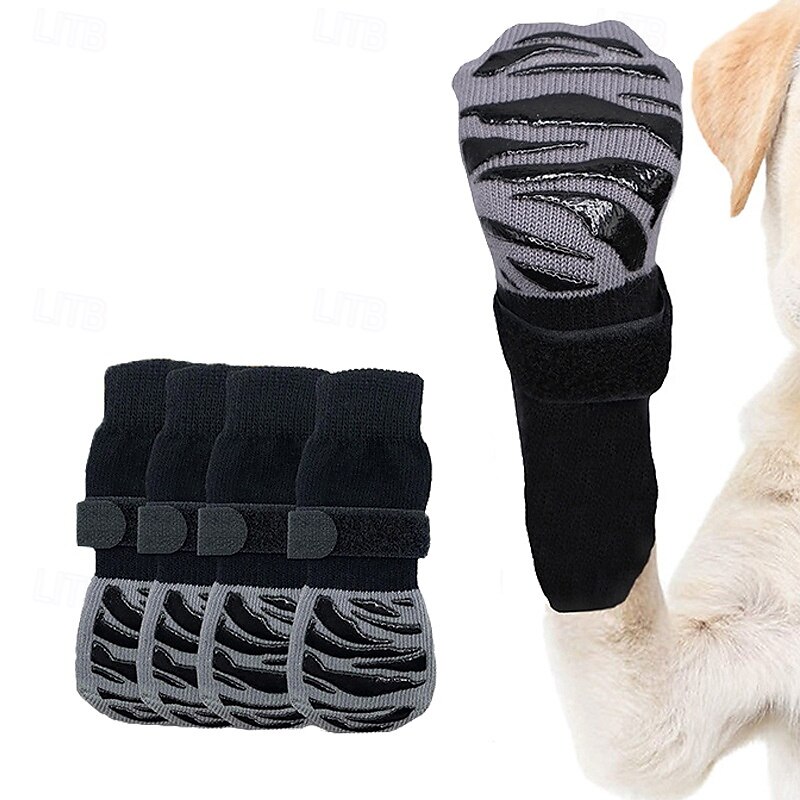Calzini antiscivolo premium Tigertoes per cani, adatti a pavimenti in legno duro - presa extra spessa che funziona anche quando vengono attorcigliati - impedisce che il cane scivoli e si lecchi, ed è del 2025 a $15.49 –P4