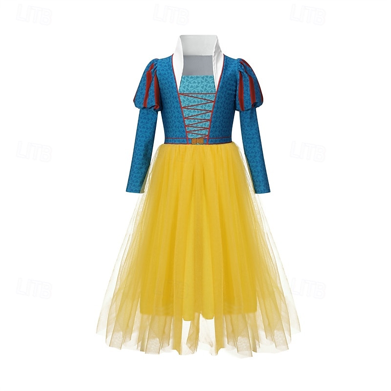 Sněhově bílá Pohádkové Princeznovské Květinové šaty Téma Party Kostým Tylové šaty cosplay Filmové kostýmy for Dívčí Dětské Karneval Plesová maškaráda Párty 2025 - $40.64 –P4