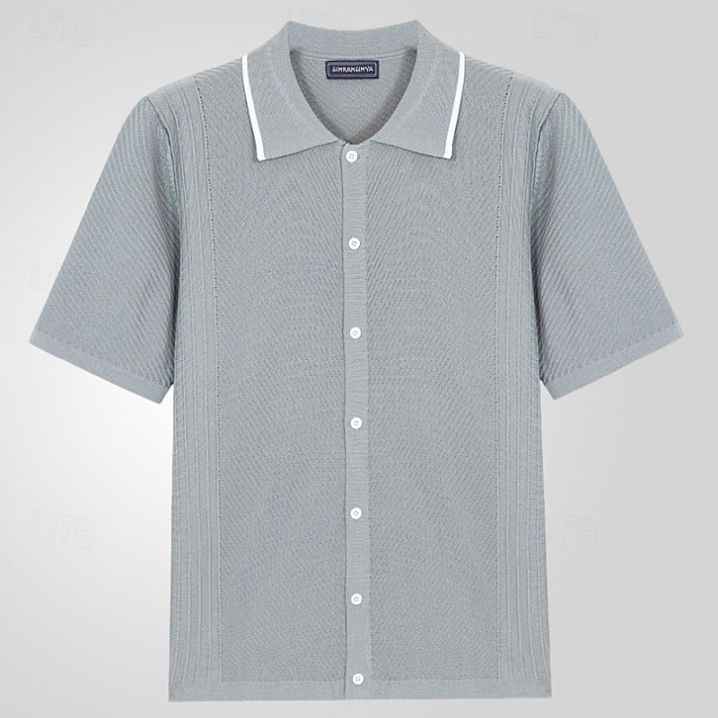 Ανδρικά Button Up Polos Πουκάμισο γκολφ Causal Αθλητικά Πέτο Κοντομάνικο Μοντέρνα Βασικό Σκέτο Κουμπιά Καλοκαίρι Μπλε Πορτοκαλί Γκρίζο Button Up Polos 2025 - $34.99 –P9