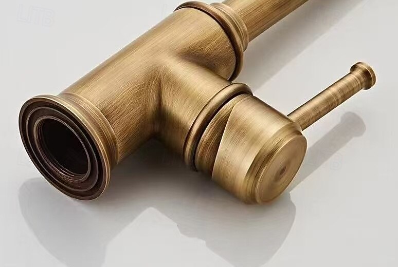 Rubinetto da cucina - Monocomando un foro Galvanizzato Estraibile / Abbassabile Set centrale Retrò Vintage Kitchen Taps del 2025 a $137.99 –P2