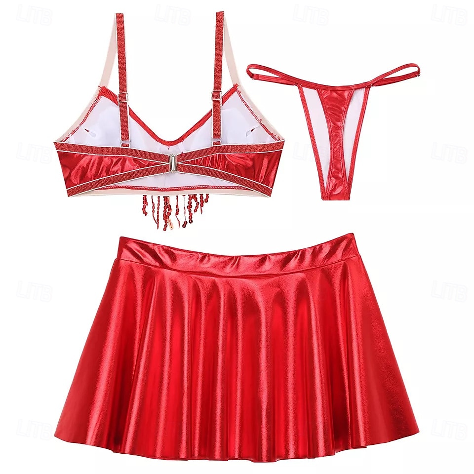 Retro 80. léta Blouznit Sukně Úbory Krátký top Disko Lesklý latexový patent Kov Dámské Hrdost předvečer Všech svatých Karneval hudební festival Pride Parade Měsíc hrdosti Dospělé Sukně Kalhoty 2025 - $32.99 –P17