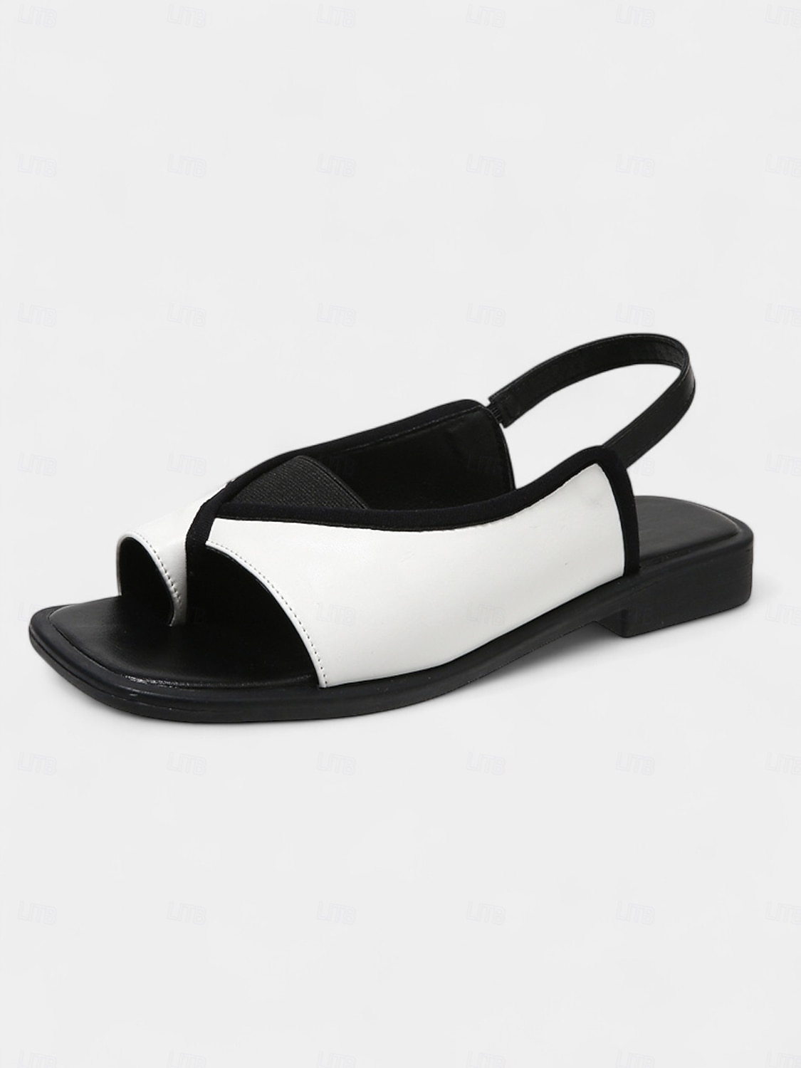 sandali da donna con cinturino posteriore aperto in arancione e nero - scarpe comode, comode e comode per appuntamenti estivi quotidiani e uscite del fine settimana del 2025 a $26.99 –P4