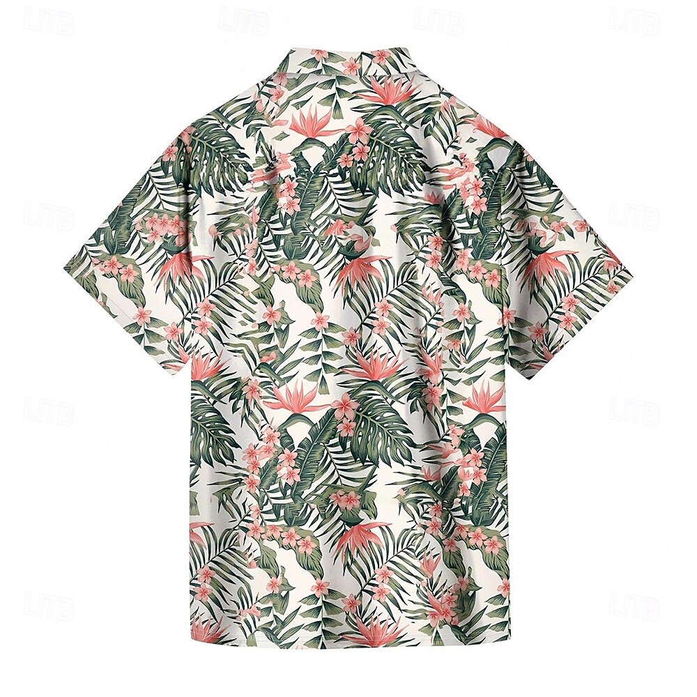 Miesten Kasvit Trooppiset kukat Palmu lehtiä Havaiji paita Button Up paita Havaijilaispaita Lyhythihainen Havaijilainen Lomakeskus Loma Pyhäpäivä Ranta-asut Kesä Kevät Sänkyjen avaus 3D-tulostus 2025 - $23.99 –P2