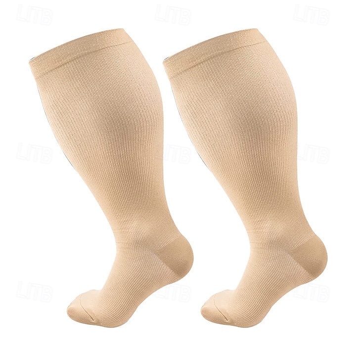 1 paio di calze a compressione graduata, polpaccio largo 15-20 mmHg, calze di supporto alte fino al ginocchio per donna &Calzini circolatori per gambe gonfie, per uomini, per infermieri, per voli, del 2025 a $10.49 –P10