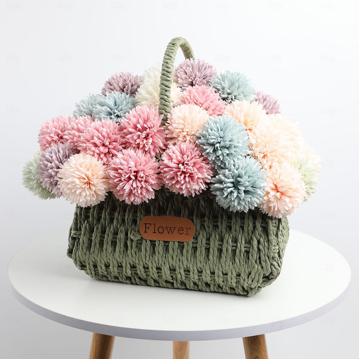 Artificial Chrysanthemum Ball Flowers, Macaron Color Fake Table Tennis Flowers for Wedding Decor, Home Decoration, Desktop Arrangement, Photography Props, Faux Floral Bouquet 2026 - $9.99 –P6