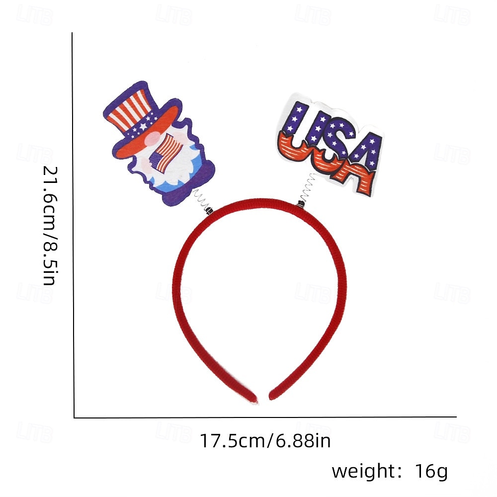 Patriotic Head Boppers Headband -Fourth 4th of July Party Accessories Favors Decorations 2026 - $3.49 –P15