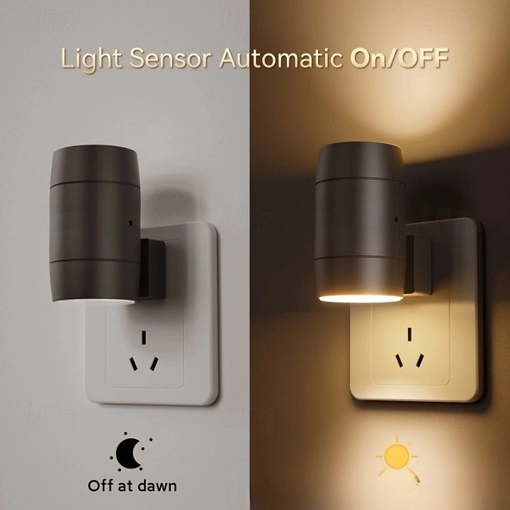 2 luces nocturnas enchufables, luces nocturnas enchufables modernas, luz nocturna con sensor de movimiento, luz nocturna enchufable, luz nocturna LED para pasillo, escalera, sala de estar, blanco 2025 - $64.99 –P5