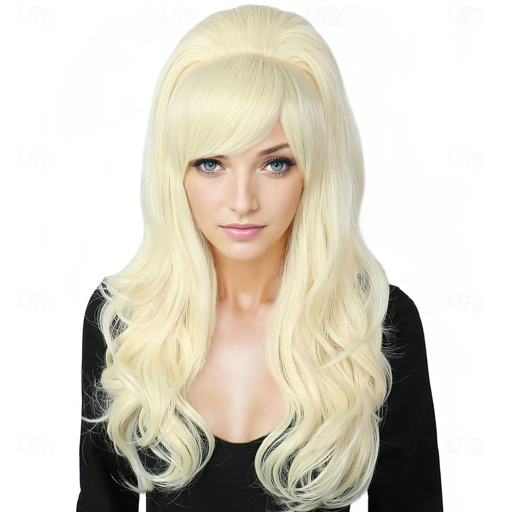lång vågig röd koppar peruk stort bouffant bikupa peruker för kvinnor passar 50-tal 80-tal kostym halloween peruker 2026 - $27.99 –P8