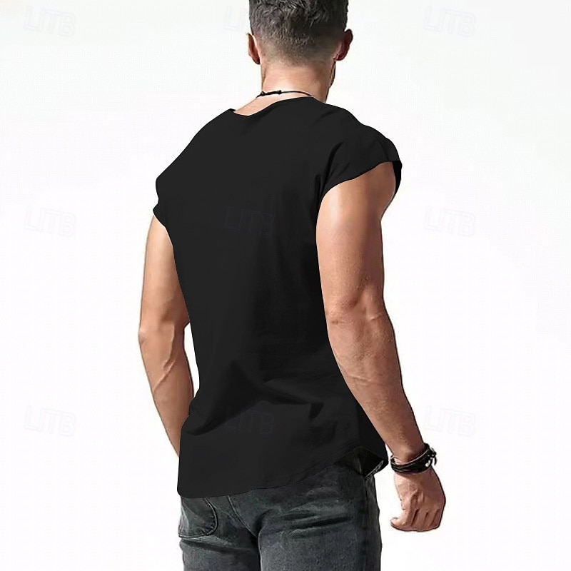 Per uomo Canotta Maglietta smanicata Canottiera Maglietta senza maniche Senza Maniche Girocollo Estate Lettera Moda Designer Essenziale Stampato Vacanza Streetwear Uscire Nero Bianco Rosso Maglietta del 2025 a $16.49 –P15
