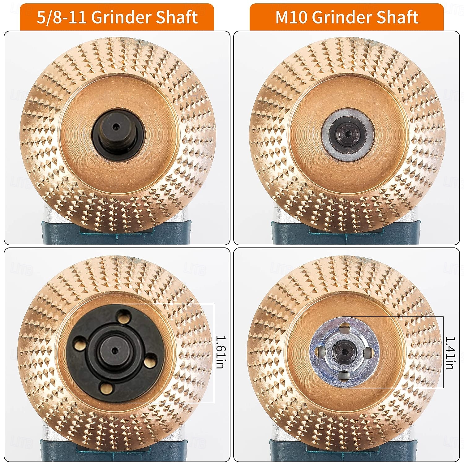 Set di 3 dischi per intaglio del legno per smerigliatrice angolare da 4" o 4 1/2" con albero da 5/8", disco per smerigliatura per il taglio del legno, accessori per mole da taglio per smerigliatrice. del 2025 a $14.99 –P7