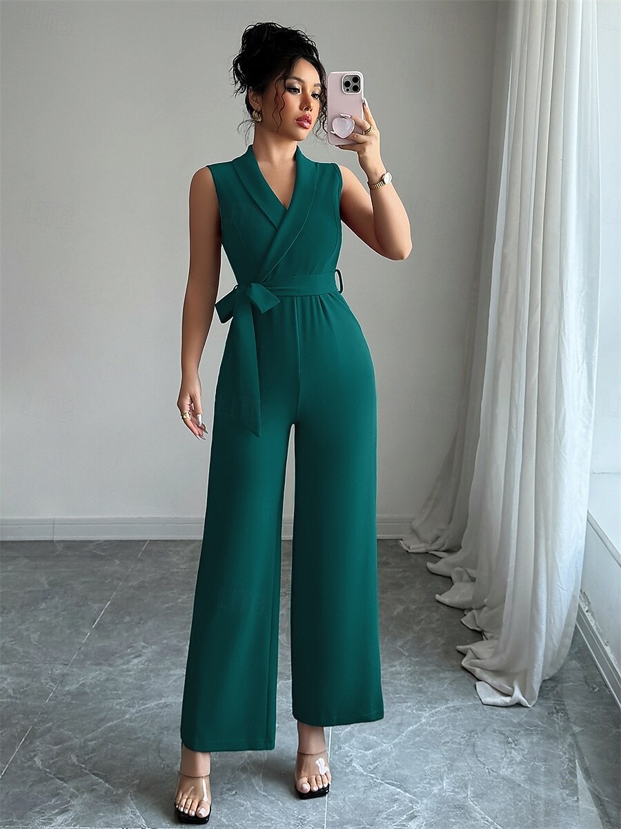 Jumpsuits Quinceanera Dresses Elegant Dress Wedding Wedding Guest Ankle Length Sleeveless V Neck Polyester with Buttons 2026 - $114.99 Jumpsuits Quinceanera Dresses Elegant Dress Wedding Wedding Guest Ankle Length Sleeveless V Neck Polyester with Buttons 2026 - $114.99