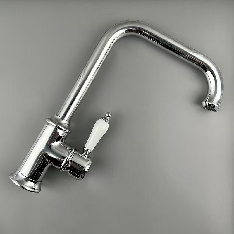 Rubinetto da cucina - Monocomando un foro Galvanizzato Estraibile / Abbassabile Set centrale Retrò Vintage Kitchen Taps del 2025 a $137.99 –P3
