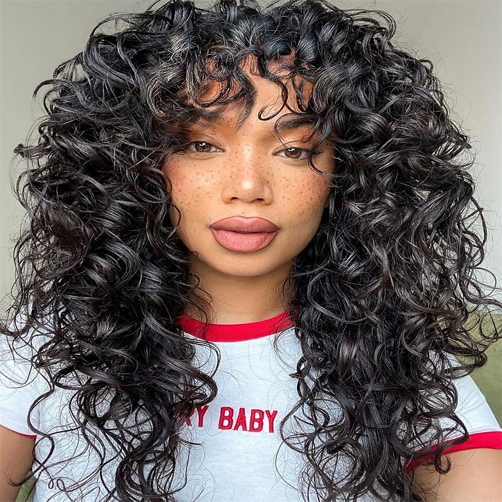 Krullende Pruik Grote Krullende Pruiken voor Witte Zwarte Vrouwen 20 Inch Lange Krullende Afro Pruik met Pony Synthetisch Haar Vervangingspruiken voor Cosplay en Dagelijks Ombre Blonde Halloween 2025 - $27.99 –P9