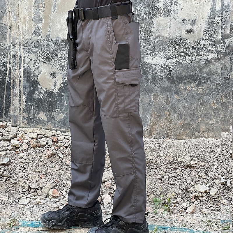 Herren Cargo-Hosen Hose Knöpfe Mehrere Taschen Einfach tragbar Outdoor Täglich Campen und Wandern Mode Klassisch Schwarz Grün 2025 - $32.99 –P4