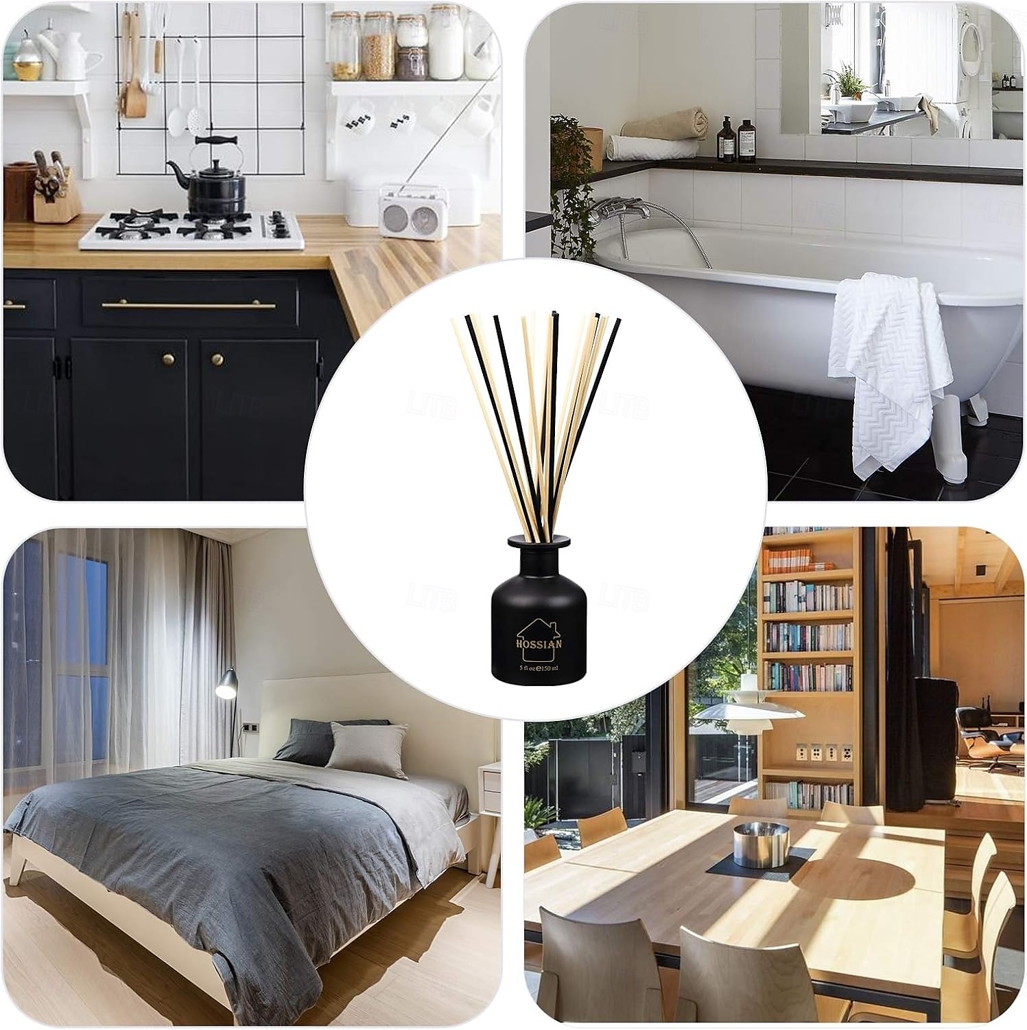 Refillpinner til eterisk oljediffusor, parfymepinner for luftfriskning og myggmiddel, multifunksjonelt aromaterapitilbehør for hjem, bad, kontor, hotell (uten olje) 2025 - $9.49 –P8