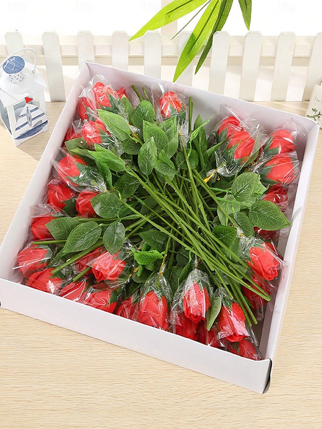einzelne künstliche Seifenblume in einem kreativen transparenten Geschenkbeutel, ideal als Geschenk zu Weihnachten, zum Muttertag, zum Geburtstag, zur Hochzeit, zum Valentinstag, zum Jahrestag, zum 2025 - $4.99 –P3