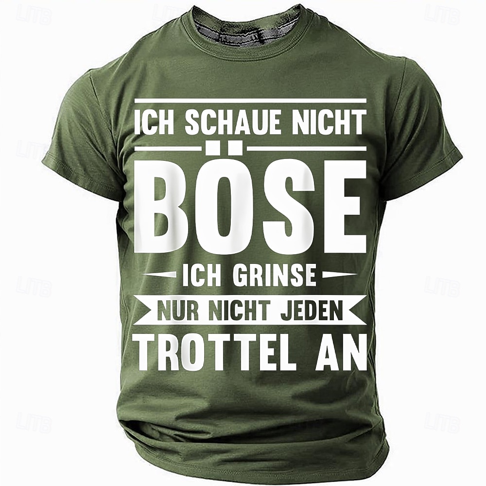 Bărbați Argou amuzant Germană Tricou Manșon scurt Tricou Tipărire 3D Stil Nautic Cămașă Modă Zilnic De Bază Stradă Casual Zilnic Negru Roșu-aprins Albastru piscină Vară Primăvară Toate Sezoanele 2025 - $17.99 –P3