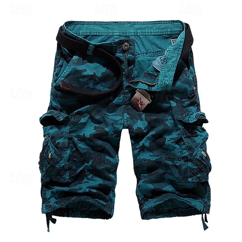 Per uomo Pantaloncini cargo Pantaloncini da esterno Bermuda Pantaloncini da Escursionismo Multi-tasche Gamba Dritta Mimetico Traspirante Indossabile Lunghezza al ginocchio All'aperto Casuale del 2026 a $32.99 –P7